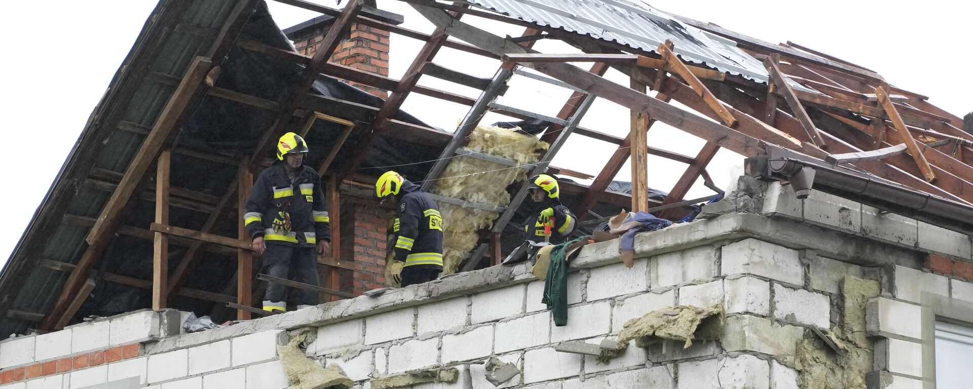 Пашкоджаны пападаннем ракеты жылы дом у Люблінскім ваяводстве - Sputnik Беларусь, 1920, 18.09.2025