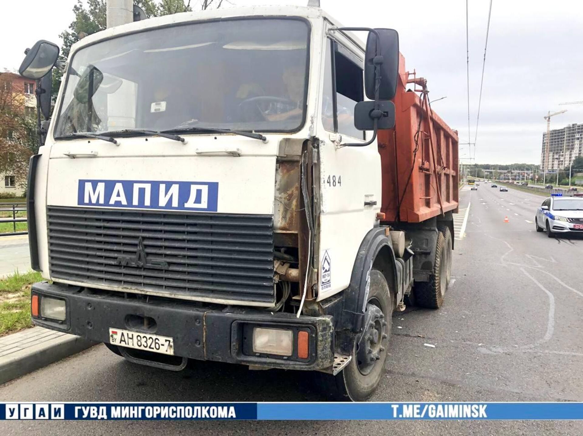 В Минске МАЗ врезался в автобус с пассажирами, есть пострадавший - Sputnik Беларусь, 1920, 20.09.2025