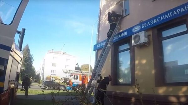 Сотрудники МЧС спасли на пожаре в Барановичах женщину и ее дочь (видео) - Sputnik Беларусь