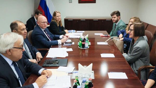 Министр иностранных дел РФ Сергей Лавров и президент Международного комитета Красного Креста Мирьяна Сполярич - Sputnik Беларусь