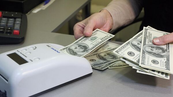 Проверка долларов на подлинность в пункте обмена валюты  - Sputnik Беларусь