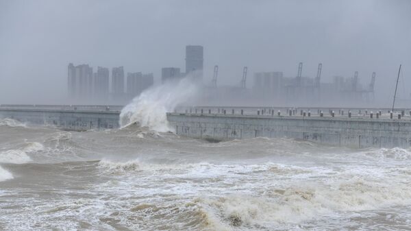 Высокие волны в преддверии тайфуна Матмо - Sputnik Беларусь