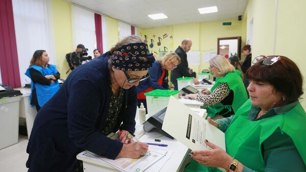 Голосование на выборах в органы местной власти в Грузии - Sputnik Беларусь