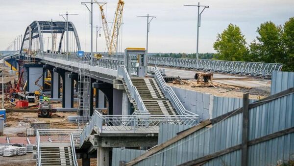 Реконструкция моста через Припять в Мозыре  - Sputnik Беларусь