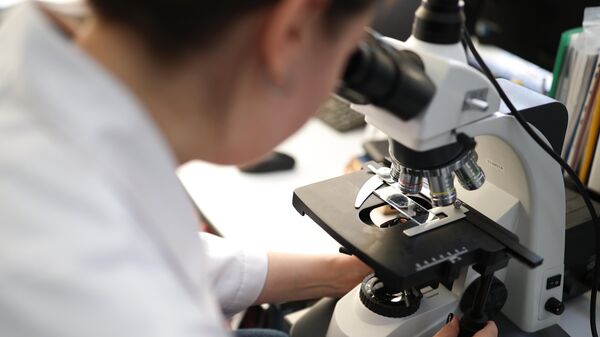 Работа научной лаборатории, архивное фото - Sputnik Беларусь