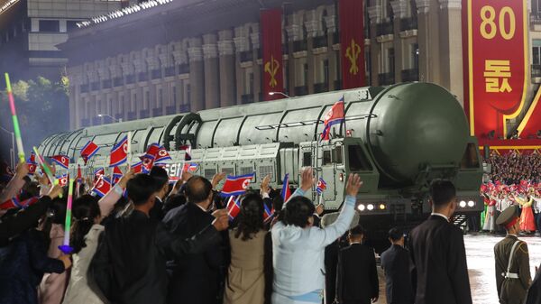 Военный парад в честь 80-летия Трудовой партии Кореи - Sputnik Беларусь