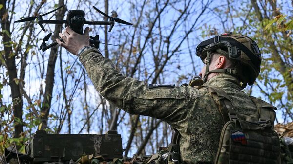 Боевая работа расчетов БПЛА группировки Центр - Sputnik Беларусь