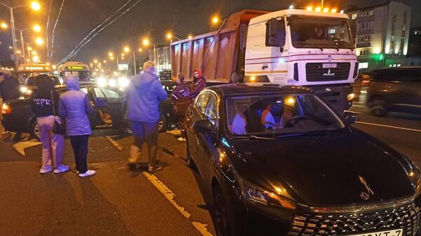 На месте ДТП в Минске - Sputnik Беларусь