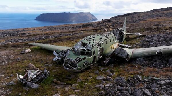 Фюзеляж среди камней: останки упавшего 54 года самолета сняли на видео - Sputnik Беларусь
