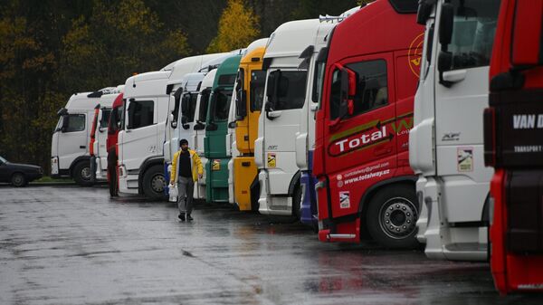 Фуры каля ПП Каменны Лог - Sputnik Беларусь