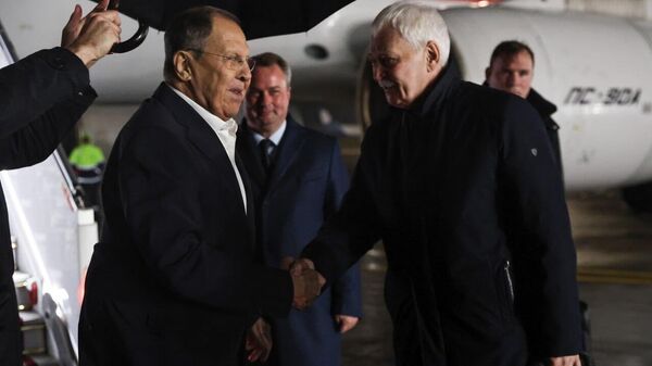 Сергей Лавров в аэропорту Минска - Sputnik Беларусь