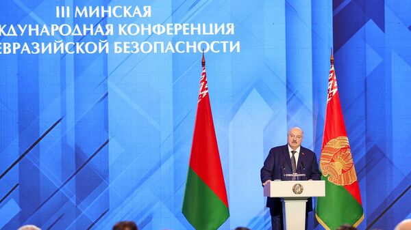Президент Беларуси Александр Лукашенко 28 октября принял участие в III Минской международной конференции по евразийской безопасности - Sputnik Беларусь
