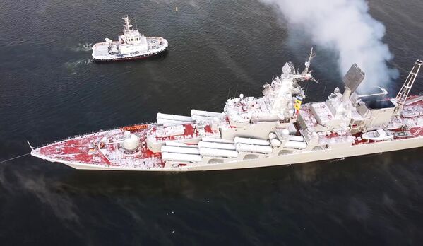 Ракетны крэйсер &quot;Маршал Устинов&quot; падчас вучэнняў Паўночнага флоту ў Баранцавым моры. - Sputnik Беларусь