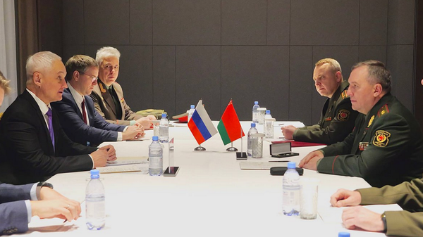 Встреча министров обороны Беларуси и России Виктора Хренина и Андрея Белоусова - Sputnik Беларусь