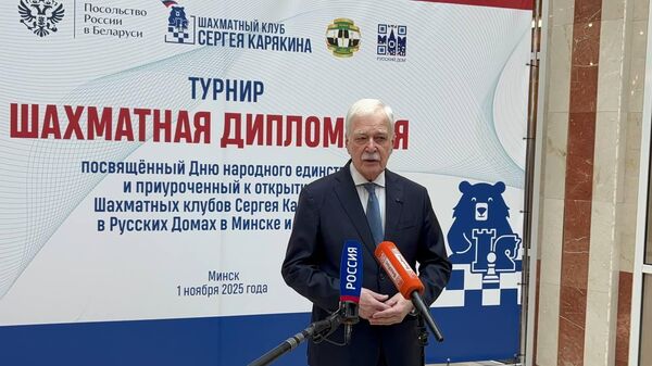 Посол России в Беларуси Борис Грызлов на открытии турнира Шахматная дипломатия в Минске - Sputnik Беларусь