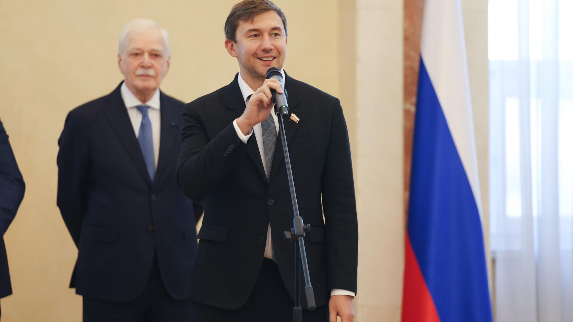 Многократный чемпион мира, международный гроссмейстер, президент Федерации шахмат Московской области Сергей Карякин Многократный чемпион мира, международный гроссмейстер, президент Федерации шахмат Московской области Сергей Карякин - Sputnik Беларусь, 1920, 01.11.2025