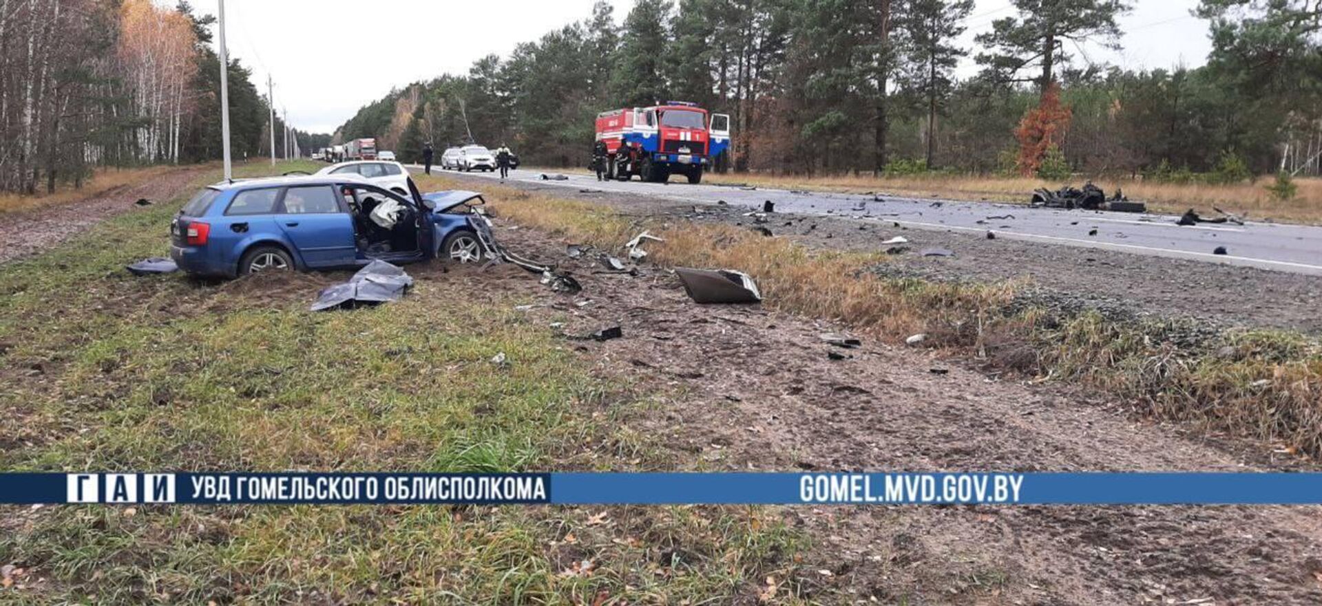 В лобовом столкновении двух авто под Калинковичами погиб один из водителей - Sputnik Беларусь, 1920, 01.11.2025