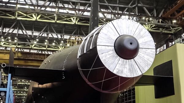 Церемония вывода из эллинга атомной подводной лодки Хабаровск в Северодвинске - Sputnik Беларусь
