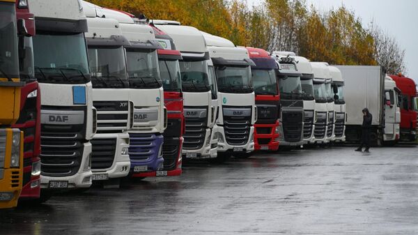 Глава МВД: некоторые водители бросили прицепы от своих фур у границы (видео) - Sputnik Беларусь