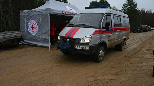 Пункт БККК на месте поисков - Sputnik Беларусь