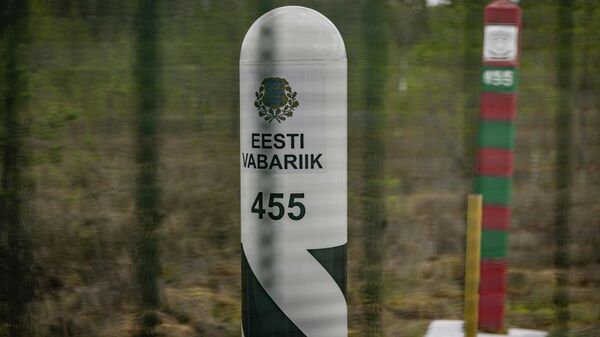 Знак на границе Эстонии - Sputnik Беларусь