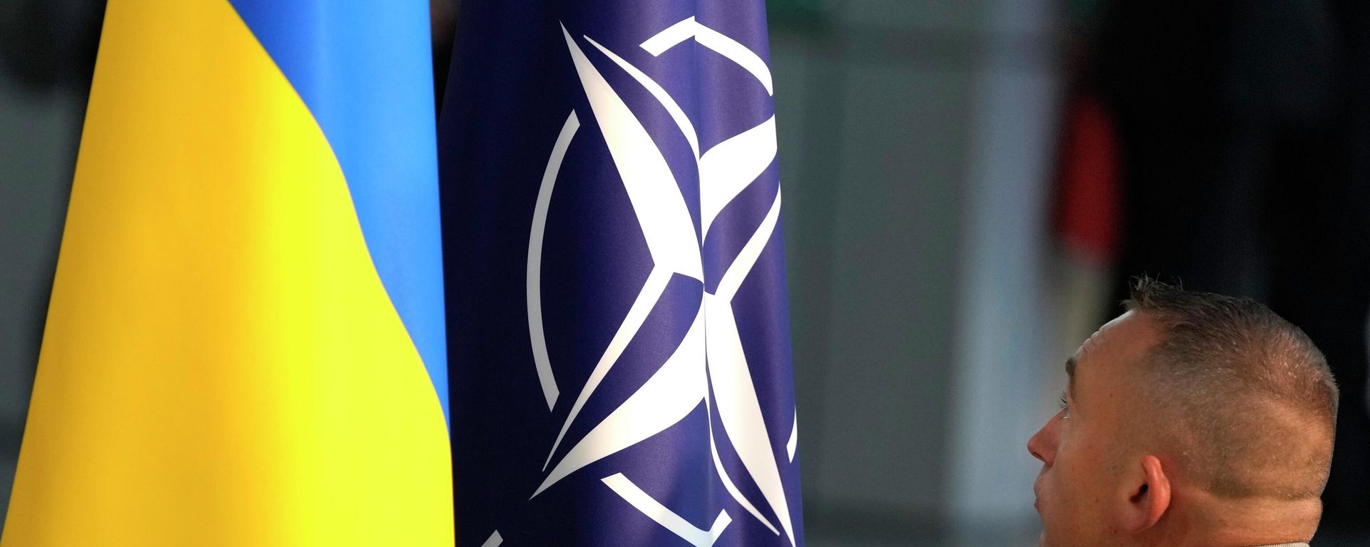 Флаги НАТО и Украины