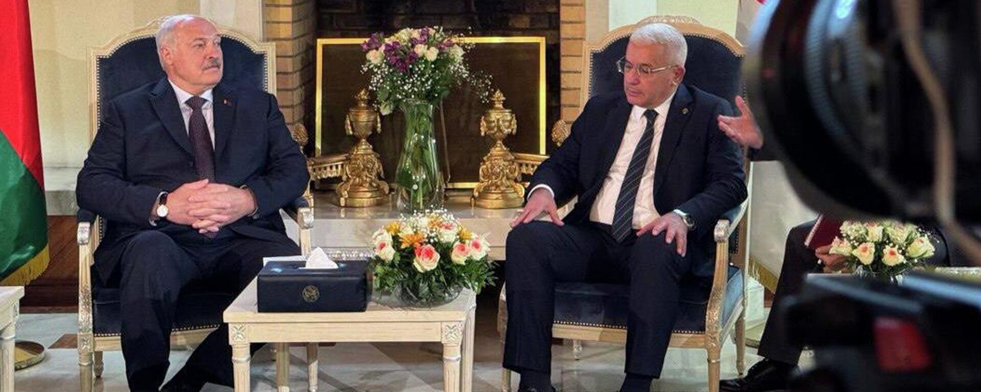 Прэзідэнт Беларусі Аляксандр Лукашэнка і спікер Нацыянальнай народнай асамблеі Алжыра Ібрагім Бугалі - Sputnik Беларусь, 1920, 02.12.2025