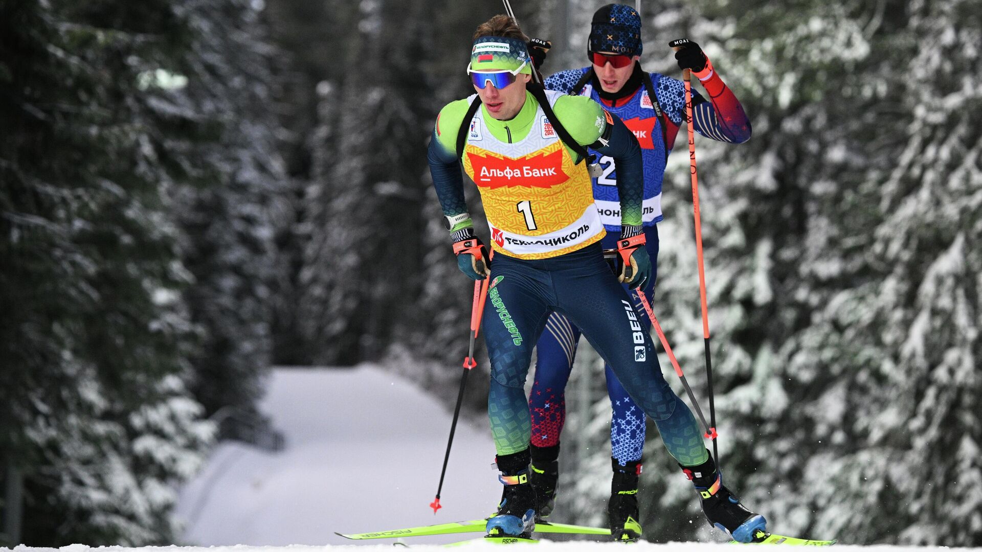Белорусские биатлонисты стали пятыми в смешанной эстафете Кубка Содружества