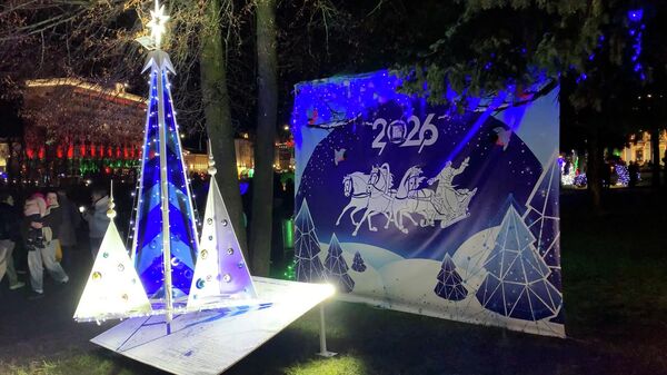 Чырвоныя конікі і тэлевышка: алея крэатыўных ёлак адкрылася ў Гродне – відэа - Sputnik Беларусь