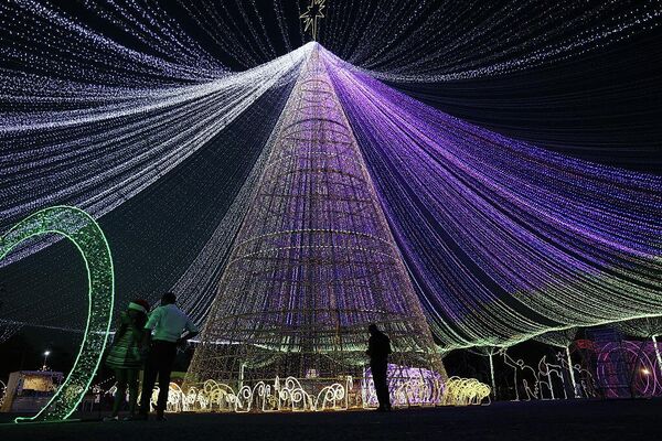 Эффектная инсталляция в преддверии рождественских и новогодних торжеств в Абудже, Нигерия. - Sputnik Беларусь