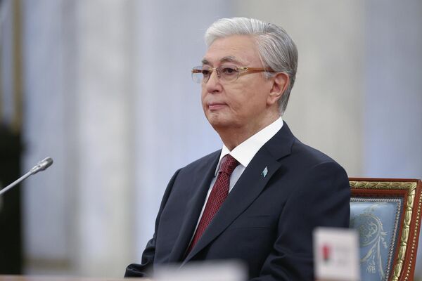 Президент Казахстана Касым-Жомарт Токаев на саммите лидеров стран СНГ в Эрмитаже. - Sputnik Беларусь