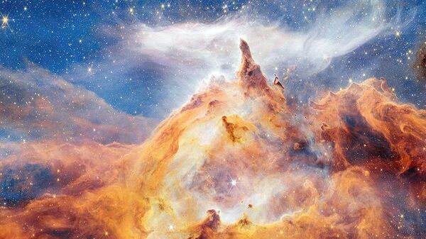 Касмічны тэлескоп Джэймс Уэб дэталёва захаваў месца нараджэння масіўных зорак – вобласць зоркаўтварэння пад назвай Pismis 2, якая знаходзіцца ў цэнтры туманнасці Лобстар у сузор’і Скарпіёна - Sputnik Беларусь