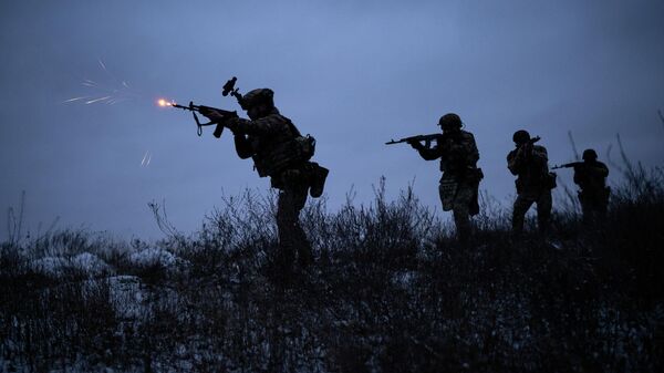 Боевое слаживание военнослужащих спецназа Ахмат - Sputnik Беларусь