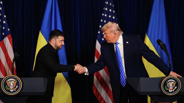 Встреча президента США Дональда Трампа и Владимира Зеленского - Sputnik Беларусь