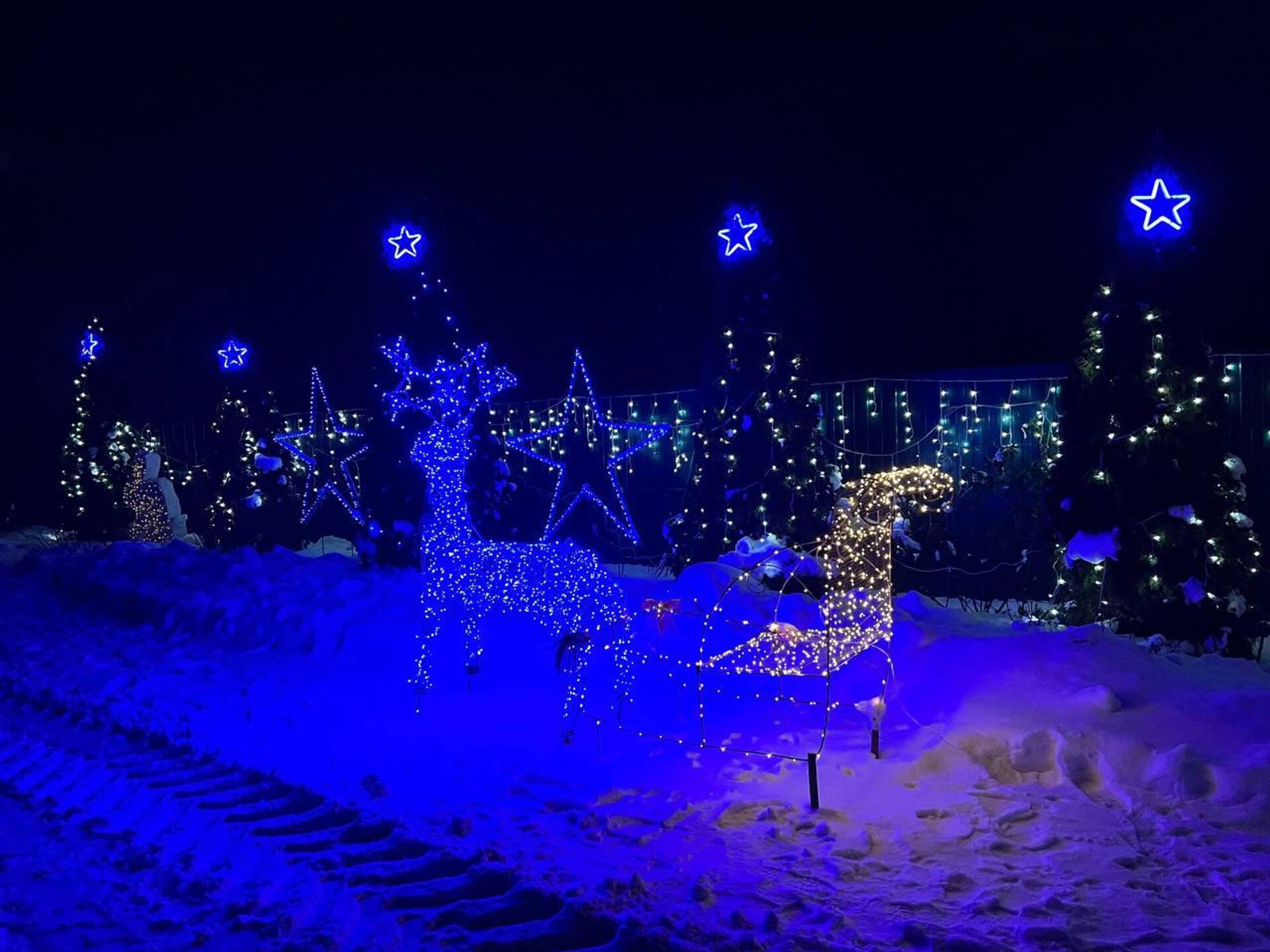 На световое оформление ушло полкилометра гирлянд - Sputnik Беларусь, 1920, 04.01.2026