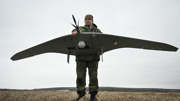 Работа расчета БПЛА Суперкам группировки войск Север на Курском направлении СВО - Sputnik Беларусь