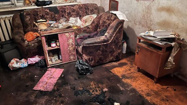 На месте возгорания - Sputnik Беларусь