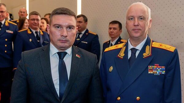 Председатели Следственных комитетов Беларуси и России Константин Бычек и Александр Бастрыкин - Sputnik Беларусь