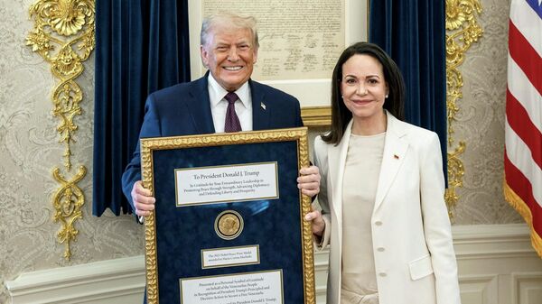 Дональд Трамп и Мария Корина Мачадо - Sputnik Беларусь