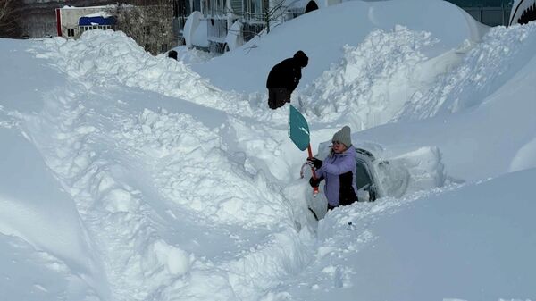 Минску такое и не снилось: Камчатку откапывают от снега (видео) - Sputnik Беларусь