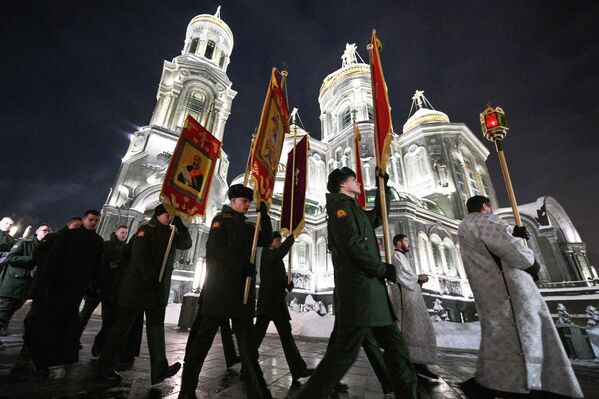 Крестный ход в Главном храме Вооруженных сил РФ в Московской области. - Sputnik Беларусь
