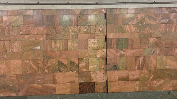 Дверь на станции Площадь Ленина в Минске - Sputnik Беларусь