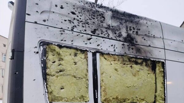 Атакованная ВСУ машина скорой помощи в Запорожской области - Sputnik Беларусь