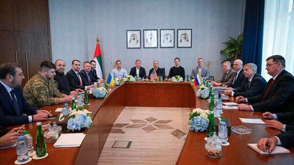 Трехсторонняя встреча делегаций России, США и Украины в Абу-Даби - Sputnik Беларусь