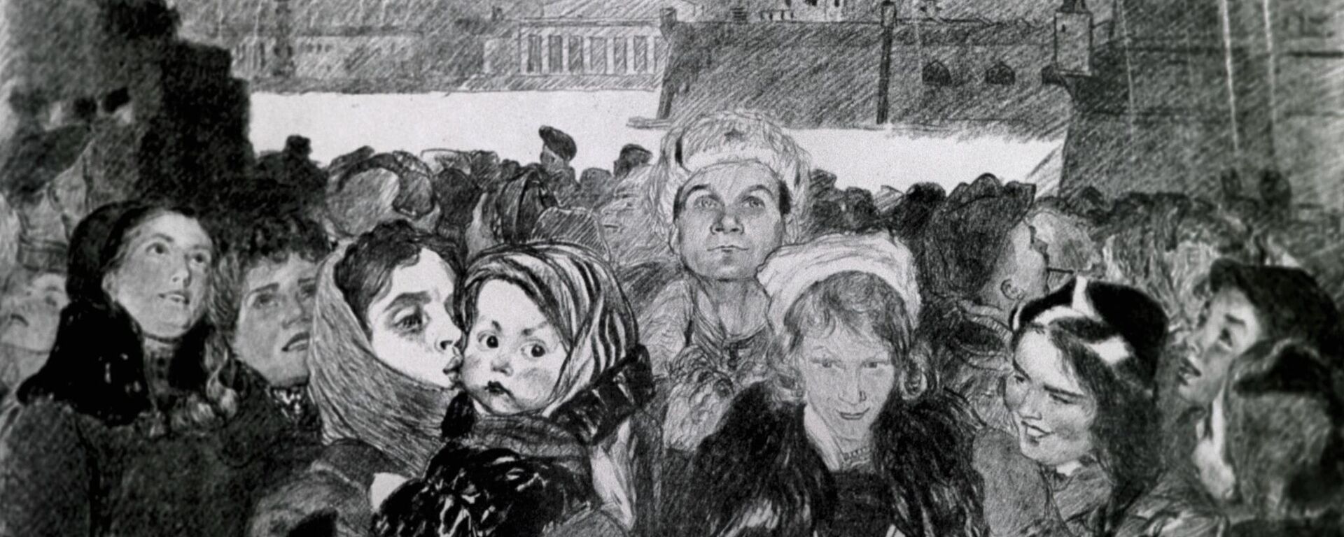 Рэпрадукцыя карціны Салют 27 января 1944 года. Серыя Ленинград в дни блокады. Мастак Аляксей Фёдаравіч Пахомаў. З фондаў Дзяржаўнай Траццякоўскай галерэі - Sputnik Беларусь, 1920, 27.01.2026