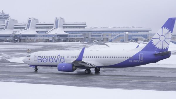 Снег и ледяной дождь нипочем: аэропорт Минск продолжает принимать рейсы - Sputnik Беларусь