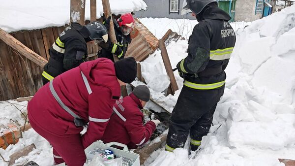 Крыша навеса рухнула на мужчину в Лепельском районе (видео) - Sputnik Беларусь