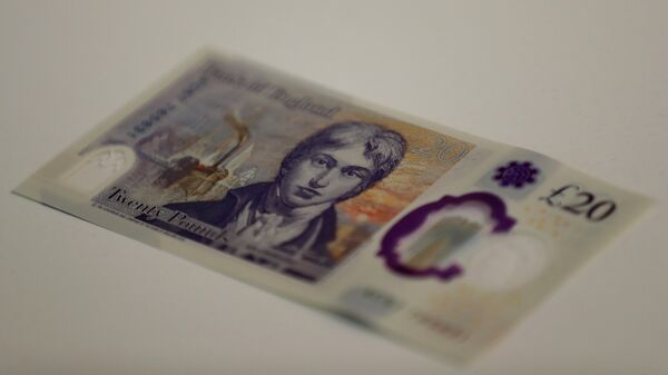 Купюра в 20 британских фунтов, архивное фото - Sputnik Беларусь