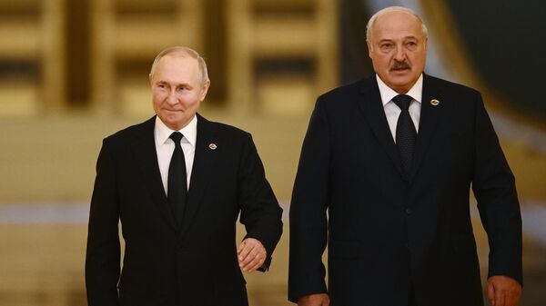 Президент РФ Владимир Путин и президент Беларуси Александр Лукашенко - Sputnik Беларусь