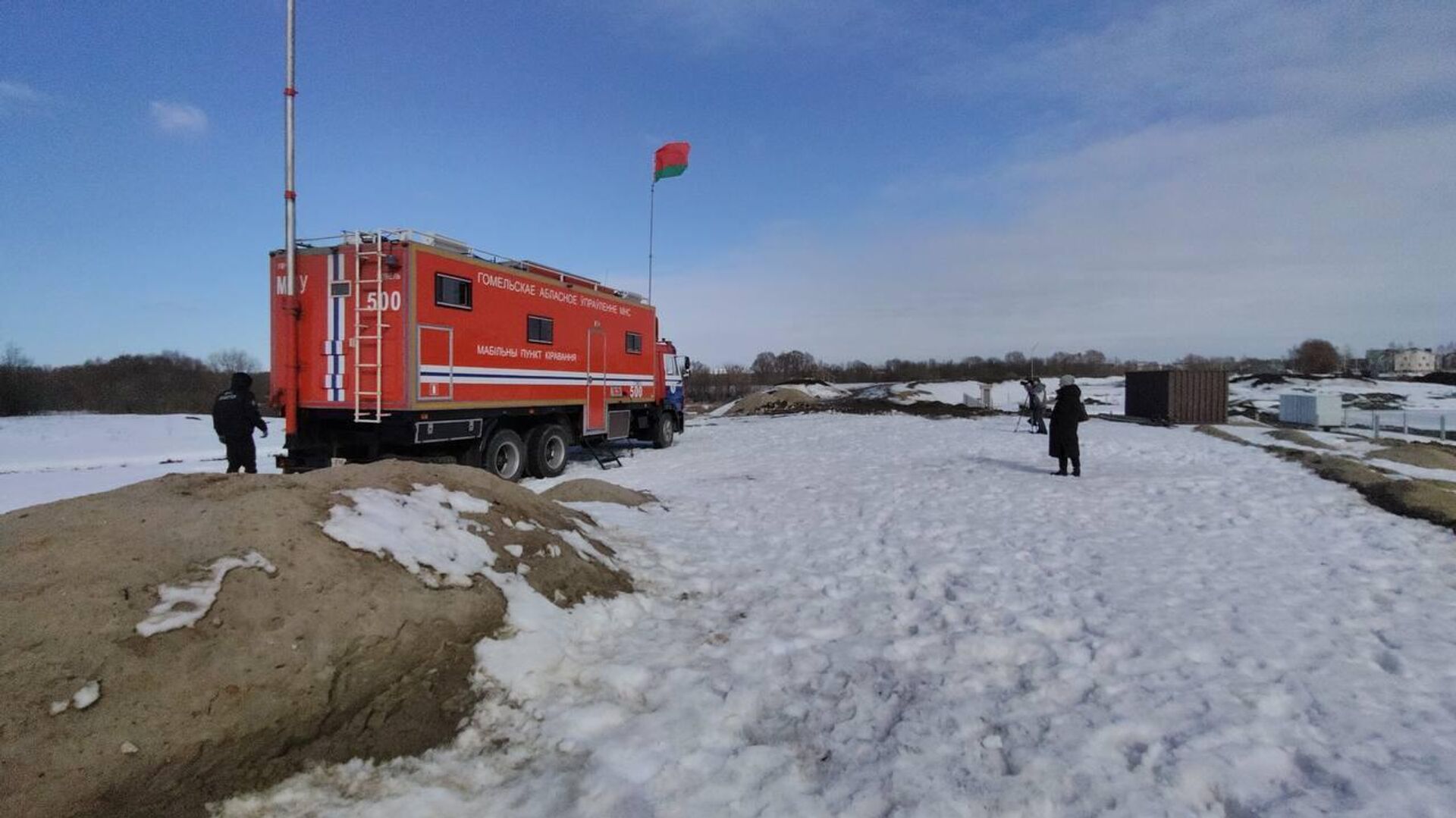 Строительство дамбы возле деревни Севруки Гомельского района - Sputnik Беларусь, 1920, 05.03.2026